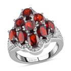 Roter Granat-Ring, (Größe 20.00) Edelstahl, ca. 5,39 ct image number 3