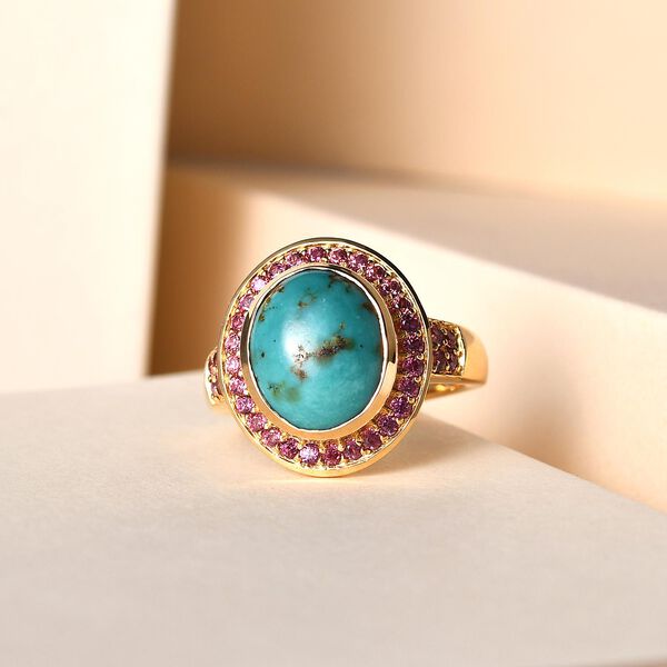 Sierra Nevada Türkis und Rhodolith Granat Ring - 5,25 ct. image number 2