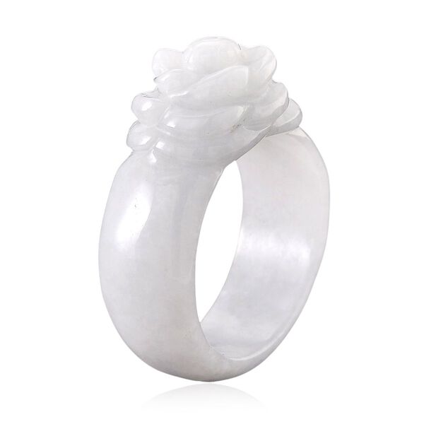 EXTREM SELTEN Nat&uuml;rliche Wei&szlig;e Jade Ring (Gr&ouml;&szlig;e 17.00) ca. 45.00 ct image number 4