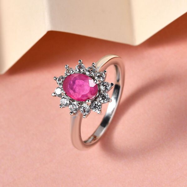 Afrikanischer Rubin und Zirkon-Ring - 1,55 ct. image number 2