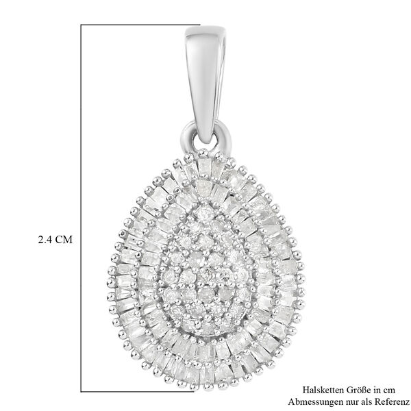 Diamant Anh&auml;nger 925 Silber platiniert ca. 0,50 ct image number 6