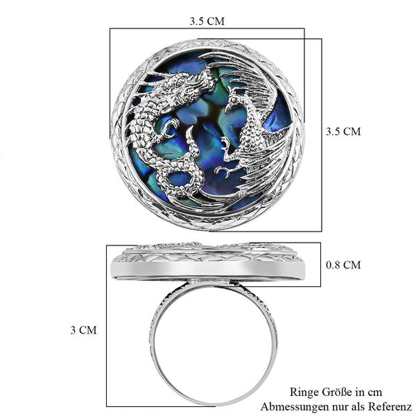Royal Bali - Abalone Muschel Ring 925 Silber (Gr&ouml;&szlig;e 18.00), ca. image number 5