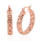 Kettengeflect Byzantin-Ohrringe, ca. 16,00g, Rosefarben