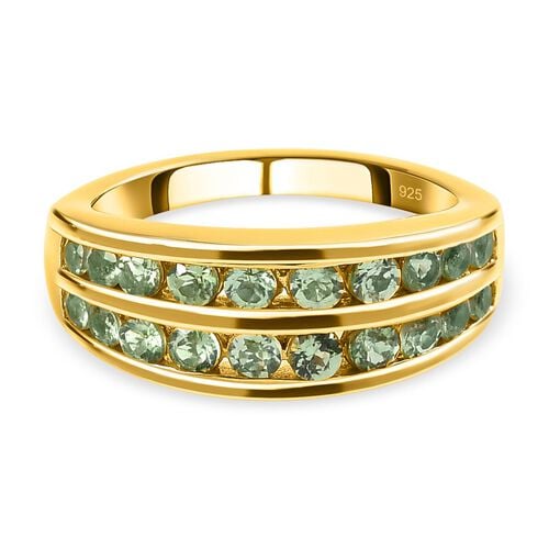 Merelani Mint-Granat Ring, 925 Silber Gelbgold Vermeil (Größe 17.00) ca. 1,41 ct image number 0