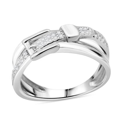 Lustro Stella Wei&szlig;er Zirkonia Ring 925 Silber rhodiniert (Gr&ouml;&szlig;e 17.00)