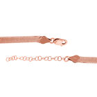 Chunky italienische Fischgrät-Flachkette in rosévergoldetem Silber image number 3