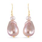 Mehrfarbige S&uuml;&szlig;wasser Perle, Wei&szlig;e S&uuml;&szlig;wasser Perle Ohrringe 925 Silber vergoldet