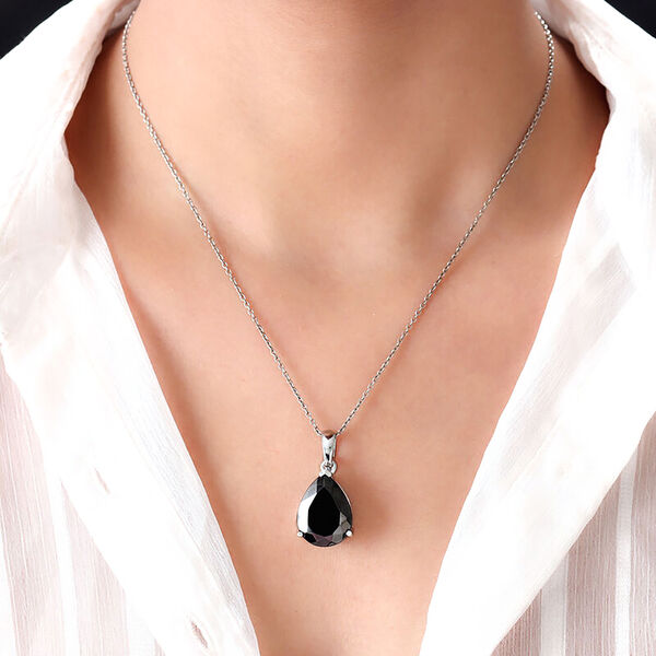 Elite Shungit Anh&auml;nger 925 Silber platiniert ca. 10,57 ct image number 2