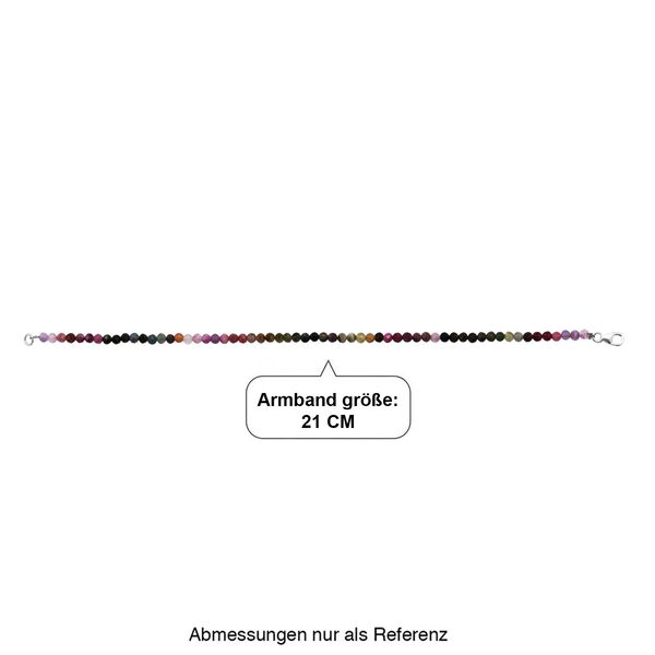 Mehrfarbig-Turmalin Armband ca. 20 cm 925 Silber ca. 16,00 ct. image number 4