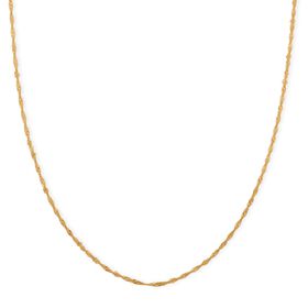 Singapur 925 Silber vergoldet Kette ca. 45 cm