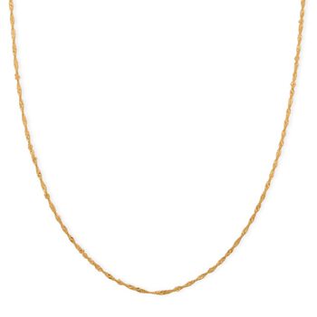 Singapur 925 Silber vergoldet Kette ca. 45 cm