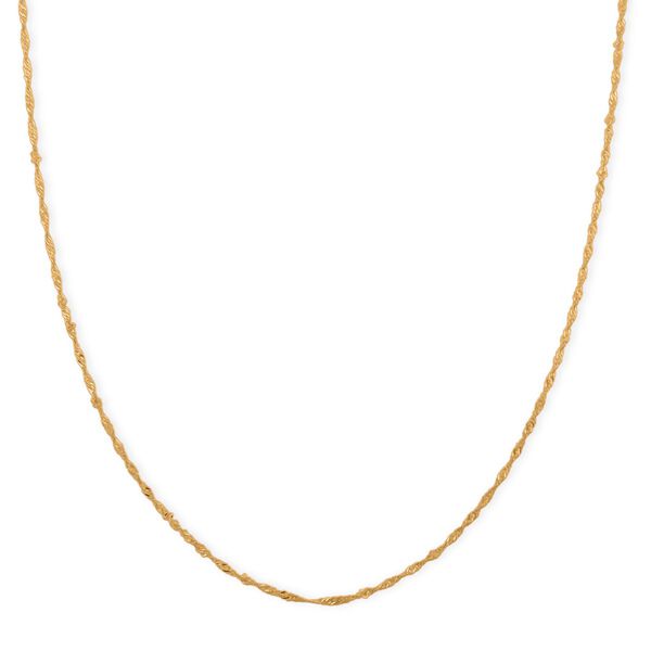 Singapur 925 Silber vergoldet Kette ca. 45 cm