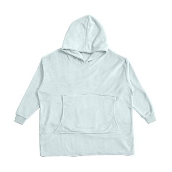 Flauschiger Flanell Hoodie mit gro&szlig;er Tasche, 96x89cm, hellgr&uuml;n