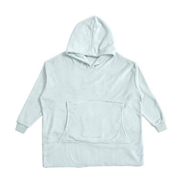 Flauschiger Flanell Hoodie mit gro&szlig;er Tasche, 96x89cm, hellgr&uuml;n