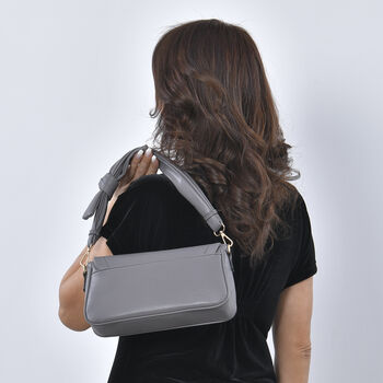 Umh&auml;ngetasche aus Kunstleder, Grau