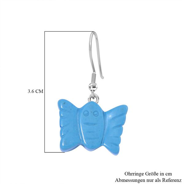 Blaue Howlit-Ohrringe - 50 ct. image number 6