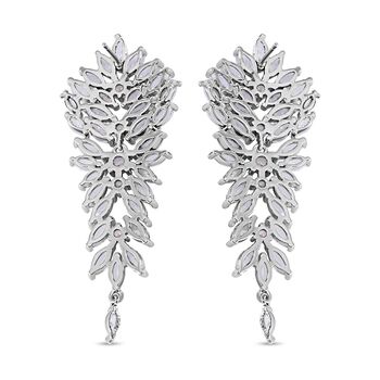 Wei&szlig;er Zirkonia Ohrringe Reines Messing