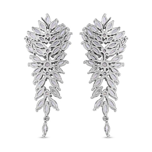 Wei&szlig;er Zirkonia Ohrringe Reines Messing image number 3