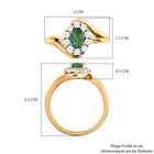 Sambischer Smaragd und weißer Zirkon-Ring - 0,92 ct. image number 6