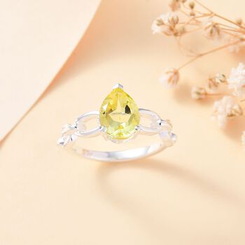 Ouro Verde-Quarz Ring 925 Silber (Gr&ouml;&szlig;e 20.00) ca. 1,75 ct