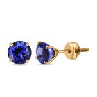AAAA Tansanit Ohrringe, 916 Gold ca. 2.22 ct
