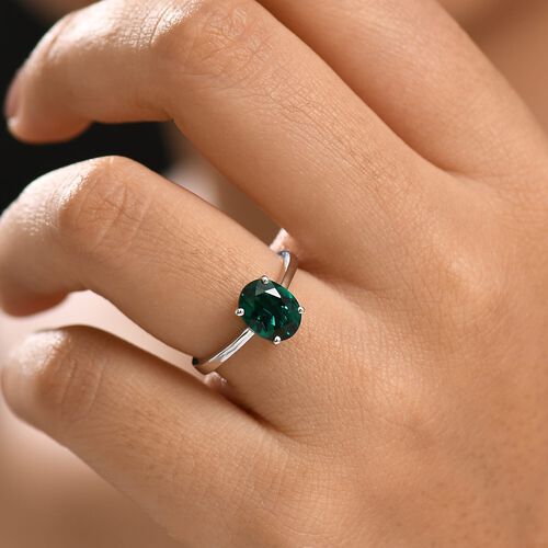 AAA Lab Grown Smaragd Ring 417 Gold (Größe 17.00) ca. 2,50 ct image number 1