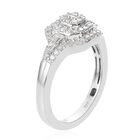 Diamant Cluster Ring 925 Silber Platin-Überzug image number 3