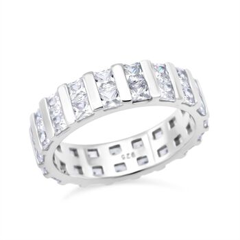 LUSTRO STELLA wei&szlig;er Zirkonia Eternity Ring
