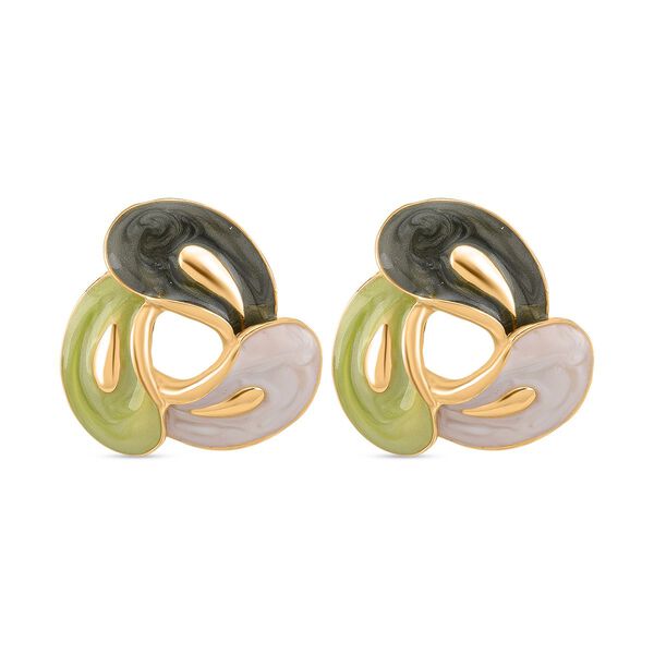 2er-Set Emaille-Schmuckset, Grün-weiß image number 7