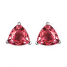 Lachs-Triplette Quarz-Ohrringe, 925 Silber platiniert ca. 1.62 ct