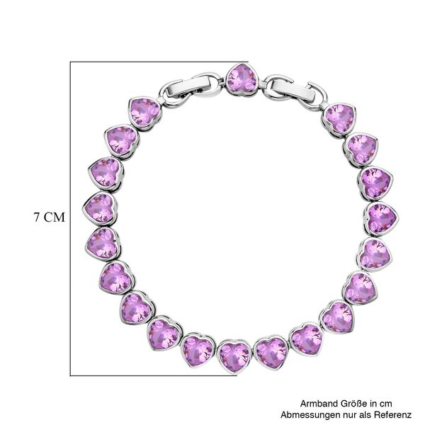 Rosa Zirkonia-Armband, 19 cm - 10 ct. image number 3