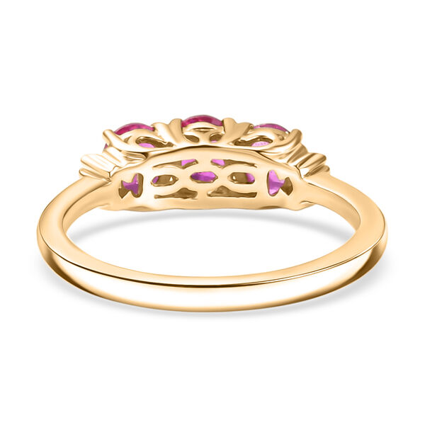 AAA Montepeuz Rubin und Diamant Ring in 375 Gold - 1,30 ct. image number 5