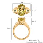 Ouro Verde-Quarz, Natürlicher Chromdiopsid Ring, 925 Silber Gelbgold Vermeil, (Größe 18.00) ca. 5.88 ct image number 6