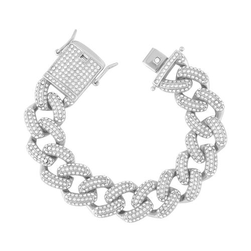 Weißes Kristall-Armband ca. 19 cm image number 0