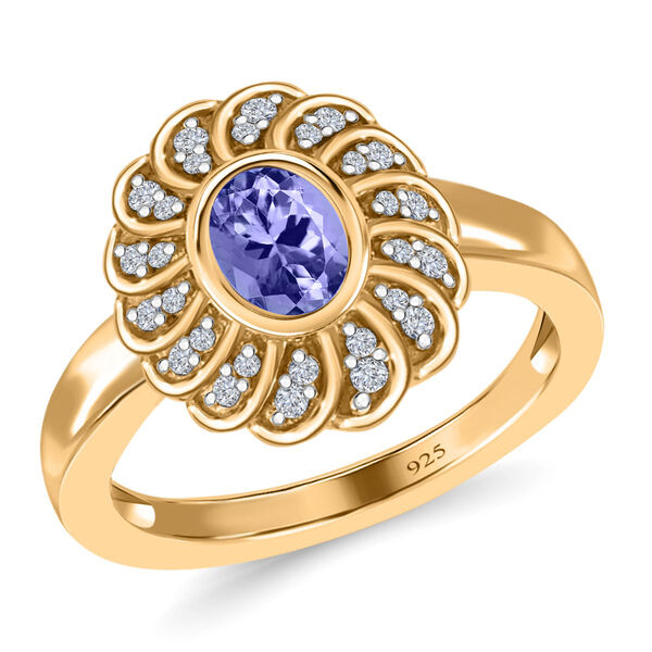 Tansanit und Zirkon Ring - 0,63 ct. image number 4