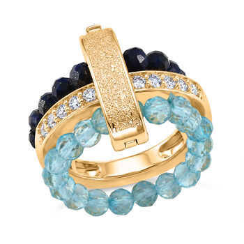 EverTrue Zirkonia, Apatit und Lapislazuli Ring