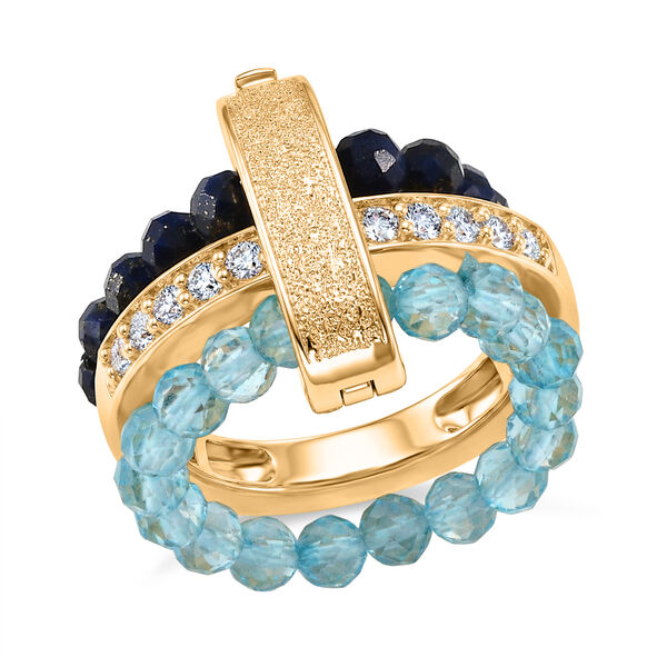EverTrue Zirkonia, Apatit und Lapislazuli Ring image number 3
