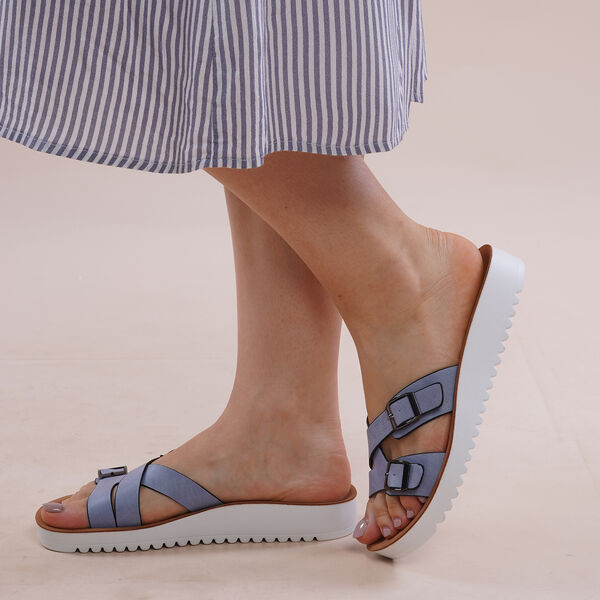 LA MAREY - Schnalle Sandalen, Gr&ouml;&szlig;e 36, Blau image number 3