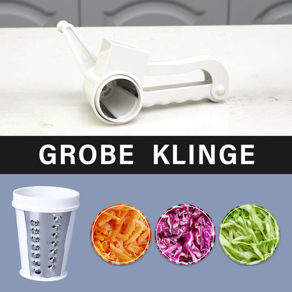 Mini Obst- und Gemüseschneider mit 3 Klingen, Weiß image number 6