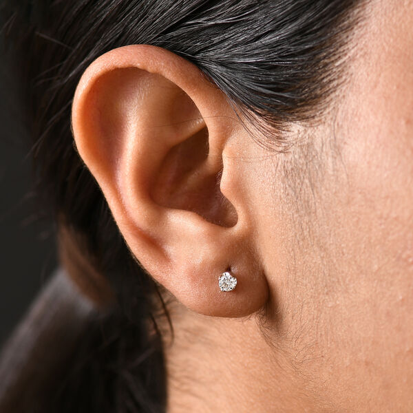 LUXURIANT SGL zertifizierte SI-GH Labor Diamant Ohrringe in 375 Wei&szlig;gold - 0,28 ct. image number 3