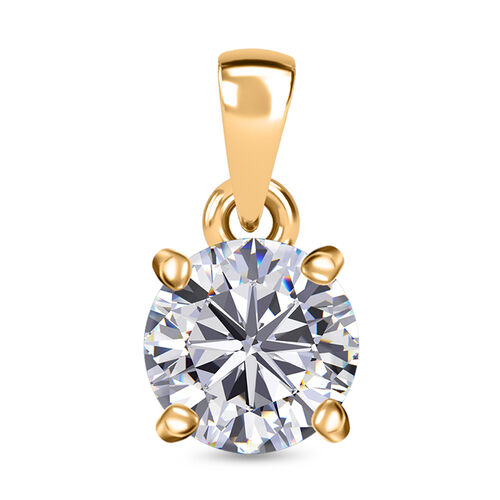 J Francis J Francis gefertigt mit SWAROVSKI Zirkonia Anhänger 925 Silber 750 Gelb Vergoldet image number 0