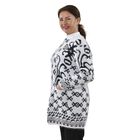 Kuschelig weicher und langer Cardigan mit Taschen, One Size, Etnisches Muster, weiß image number 2