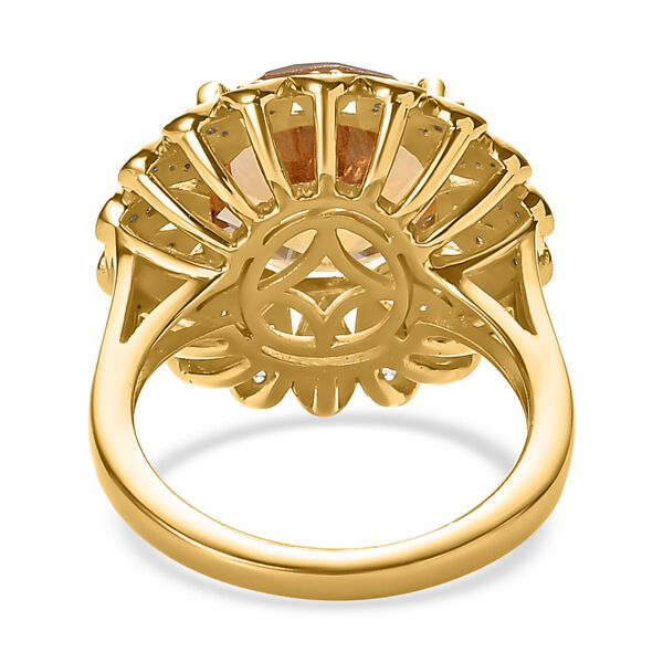 Citrin und Zirkon Cocktail Ring - 6,79 ct. image number 6