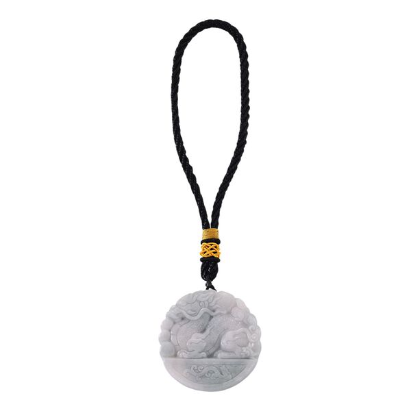 Qi-Lin-H&auml;ngedekor aus Myanmar Jadeit Typ A, naturbelassene Schnitzarbeit, ca. 5 cm image number 0