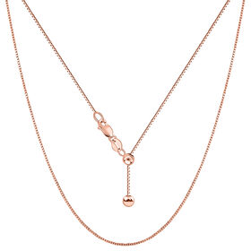 Box-Kette 60cm, 925 Silber rosévergoldet