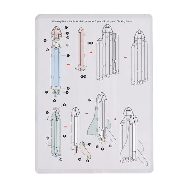 DIY 3D Set Raumschiff zum Basteln und Dekorieren, 18x16x30 cm image number 8