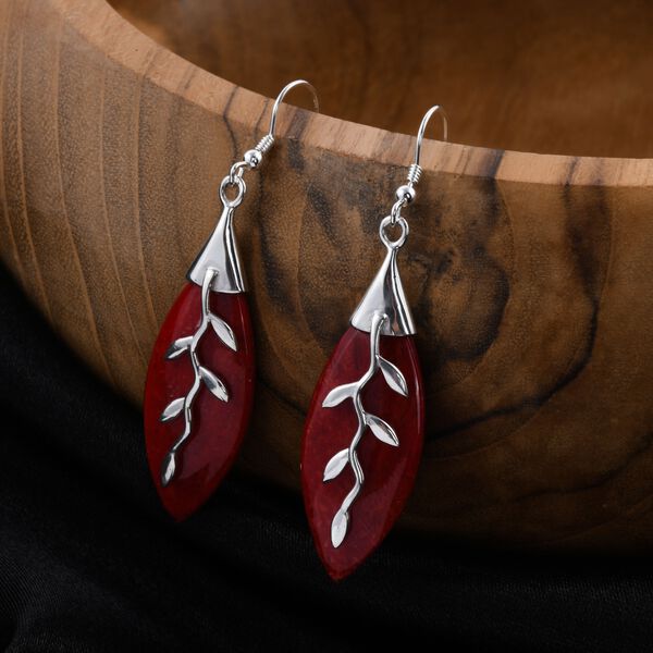 Royal Bali Kollektion - Koralle Ohrh&auml;nger 925 Silber&nbsp; image number 2