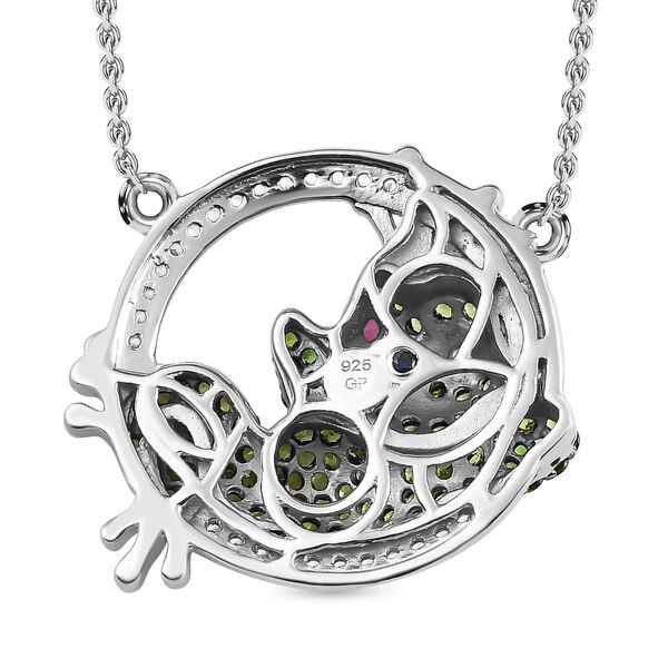 GP Italian Garden Kollektion - Rhodolith Granat, Chromdiopsid und Multi-Edelstein-Halskette, 45 cm - 2,14 ct. image number 5