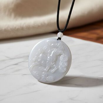 EXTREM SELTEN Nat&uuml;rliche Wei&szlig;e Jade Halskette Flexibles (ca. 70 cm) ca. 130.00 ct