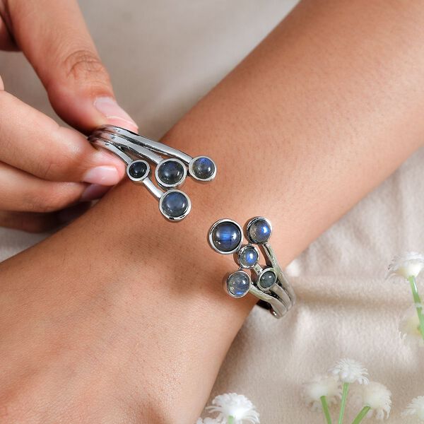 AAA Labradorit Armreif, 19 cm - 10,76 ct. image number 4